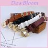 Fashion Womens Pu Leather Belt With Hollow Cutouts And Metal Pin Buckle For Casual And Work Looks