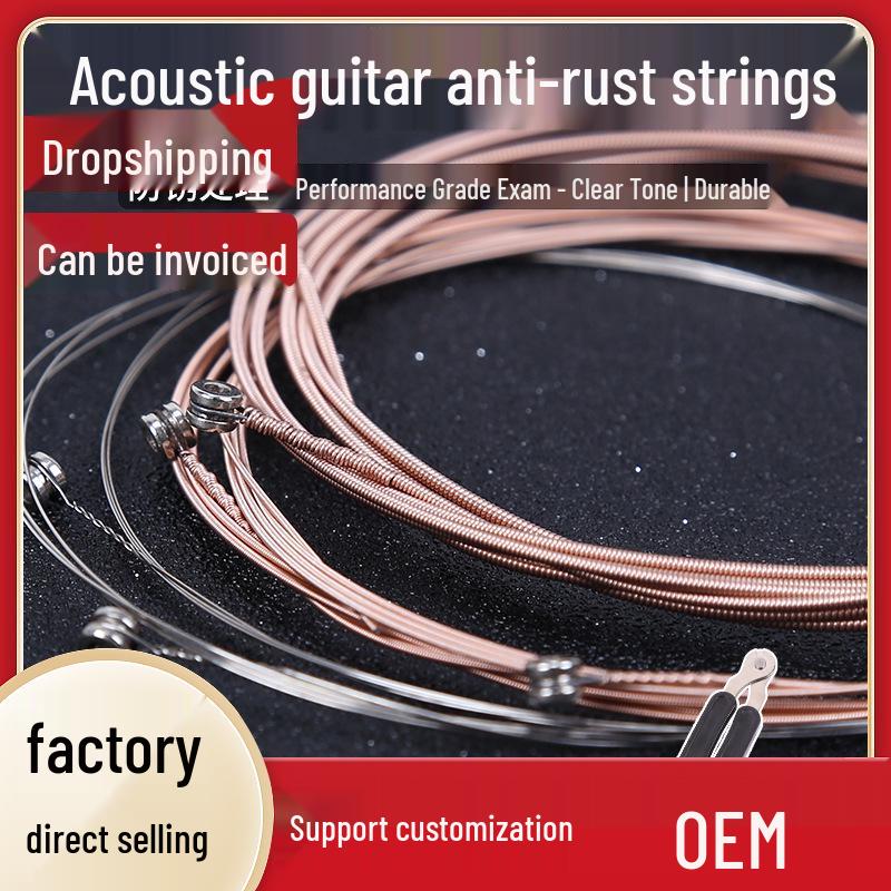

Genuine Alice A206 Folk Acoustic Guitar Strings Set: Includes 1st to 6th Strings, Bulk Guitar String Accessories. Red Cotton 1st String
