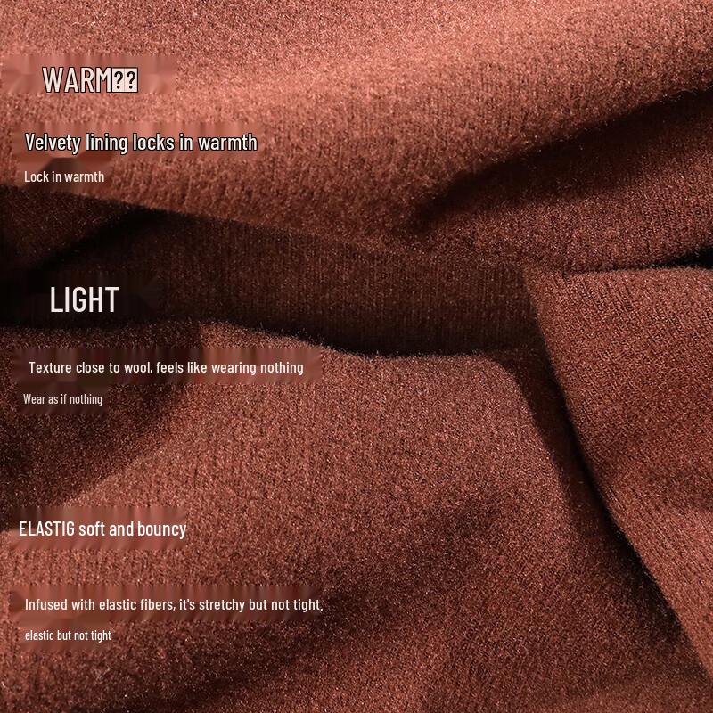 Langsha Women's Semi-High Collar Fleece-Lined Thermal Base Layer Top