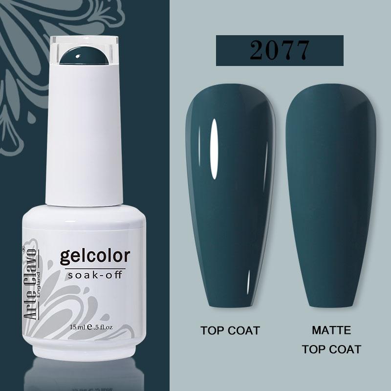 Arte Clavo Nail Gel Polish 15ml Soak Off Gel Varnish Colorful Glass Bottle Bright Color Glitter Varnish Nail Polish