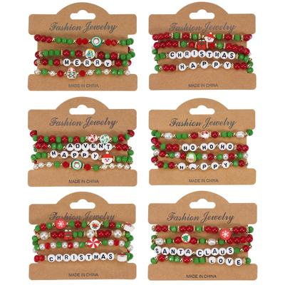 Festliche Liebe Weihnachten Kristall Perlenarmband