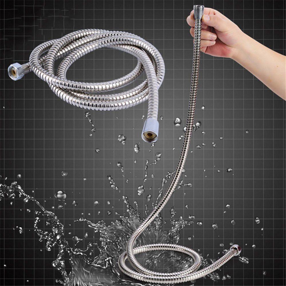 1.5m High Quality Chrome Plated Stainless Steel Shower Tube Water Pipe Flexible Plumbing Hoses