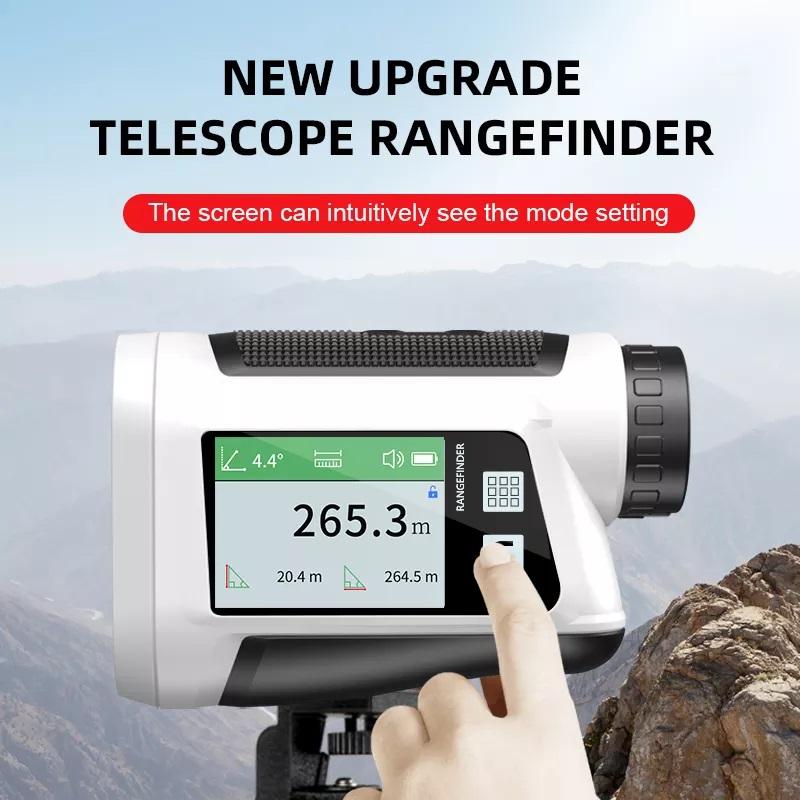 REVASRI Laser Rangefinder 600M LCD Display,Rechargeable Battery,Flag Pole Lock Vibration for Golf Sport,Survey