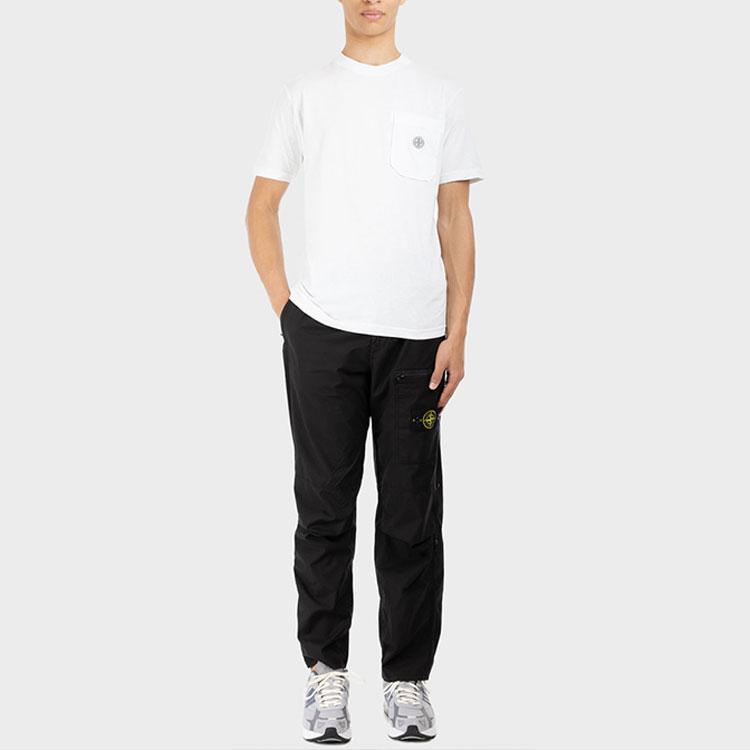 Stone Island Ss22 Solid Color Crew Neck Short Sleeve T-Shirt Men Tops White 761521957-V0003