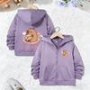 Sudaderas con Capucha Estilosa Chaqueta de Capibara para Niños Niñas Cremallera Primavera y Otoño Moda Manga Cartoon Cremallera Niños