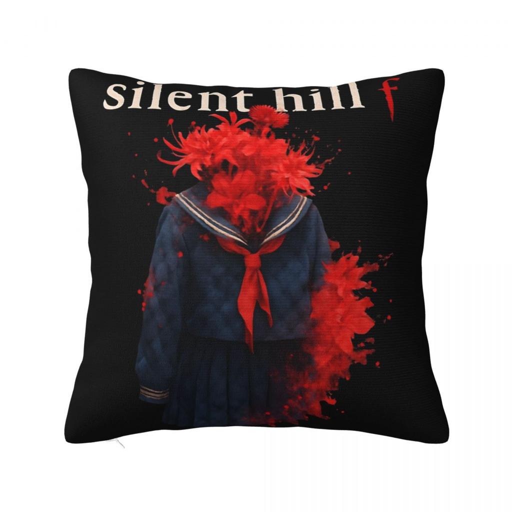 Silent Hill F Video Game Horror Halloween Pillowcase Merch Soft Cushion Cover Pillow Covers Seater Decor Zipper Multi Size