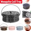 Myggspiralhållare Metallisk Myggspiralbox med Lock Rökelsebrännare Hållare Myggavvisande Spiralhållare för Hem Utomhus