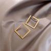 Metal wind round geometric earrings niche simple versatile stud earrings ins fashion high-end earrings