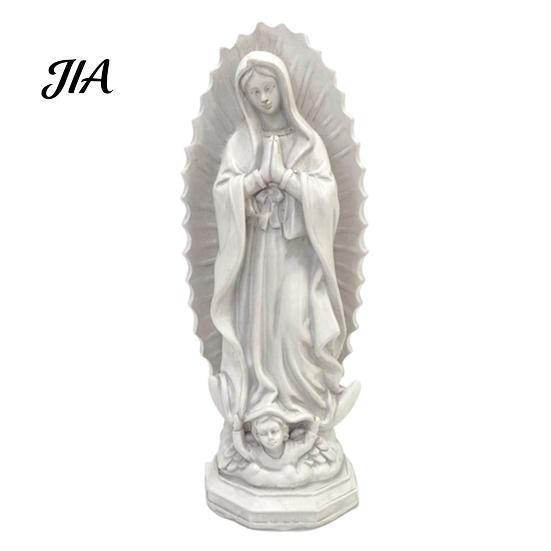 Statement Piece for Cabinet Our Lady of Guadalupe Religious Statue, Virgin Mary Figurine, Resin Sculpture, Artistic Tabletop Ornament Inspirational