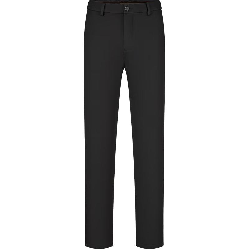 

Qipai Men s Wrinkle-Resistant Brushed Twill Straight-Leg Casual Pants 36