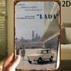 Lada Retro Metal Tin Sign Garage Wall Decor Vintage Car