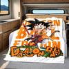 1PC Son Goku  Print Flannel Blanket, High Quality All Seasons, Home Decor, Warmth and Comfort, Perfect for Christmas Gifts