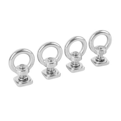 Stainless Steel T-slot Eyebolt T Track Mount Tie-Down Ring, Universal for Roof Luggage Rack, Truck Compartment, Etc (SILVER)