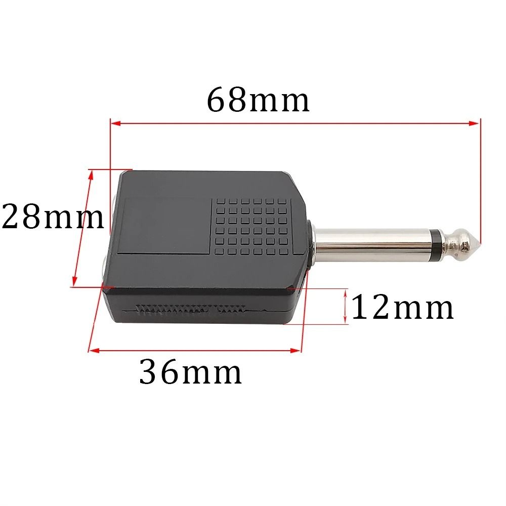 AUX Connector 6.35mm Audio Plug Microphone Splitter Converter 6.5 Jack Adapter Audio Converter