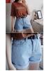 Wubi Women's High-Waisted Korean Style Denim Shorts for Summer