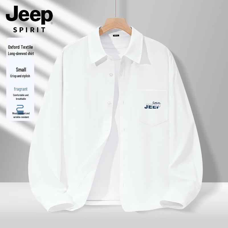 JEEP SPIRIT Men s Casual Long-Sleeve Lapel Shirt XL