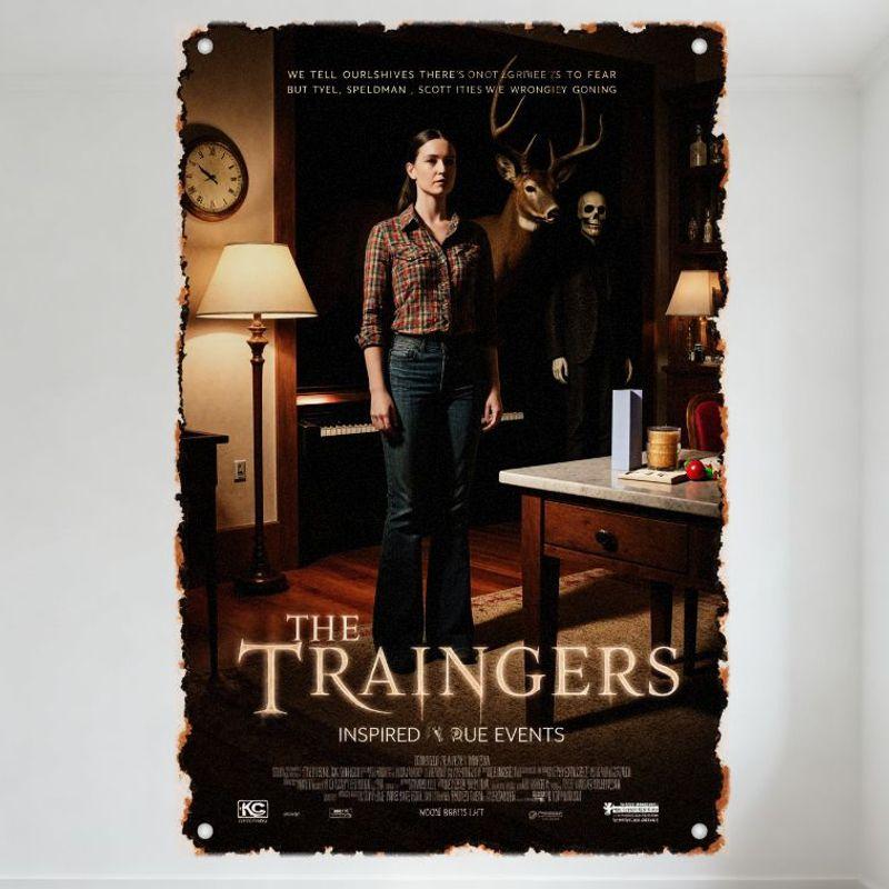 

The Trainers Movie Poster Inspired by True Events Vintage Metal Tin Sign, Horror Thriller Wall Plaque for Bar Man Cave Home Deco 20x30cm（7.8x11.8inch）