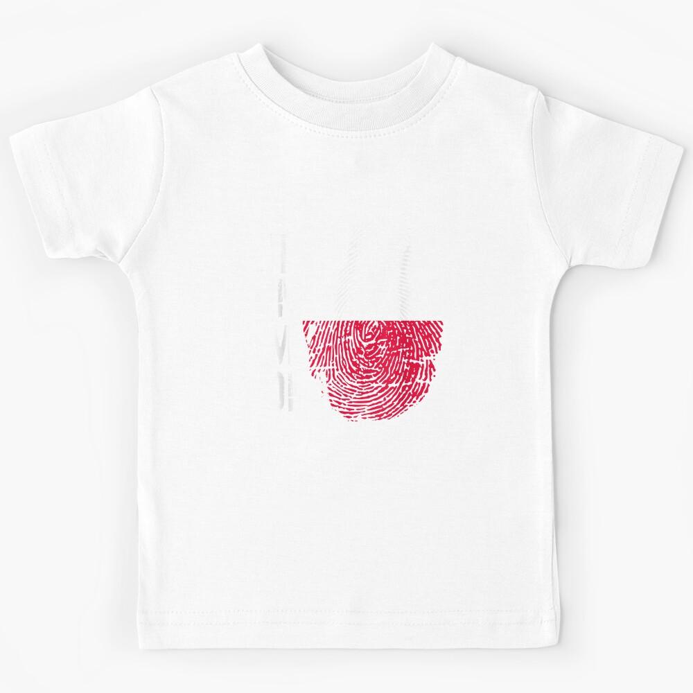 Polish Pride Fingerprint - It s in my DNA Poland Flag Kids T-Shirt 170