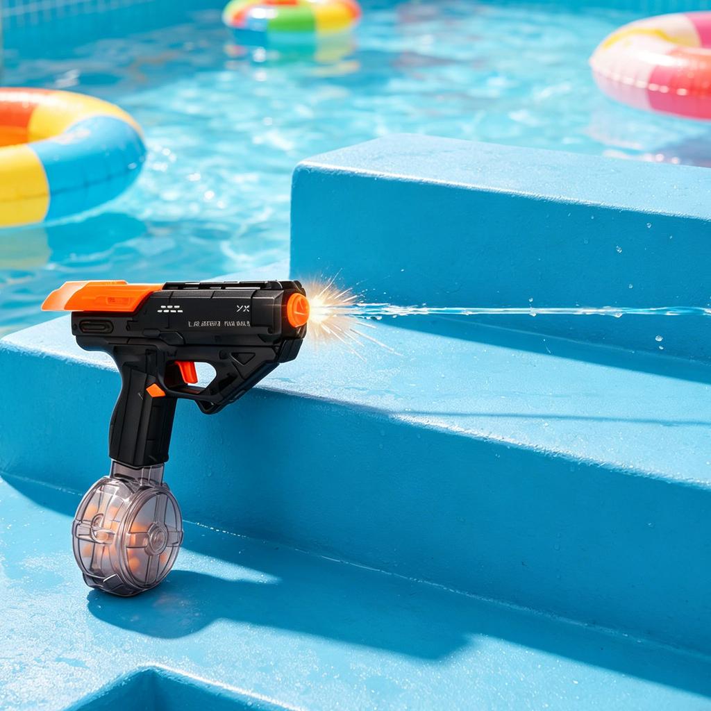 Toy Blaster Gun with Drum Magazine for Outdoor Activities and Competitive Play Suitable for Ages 14 and Up