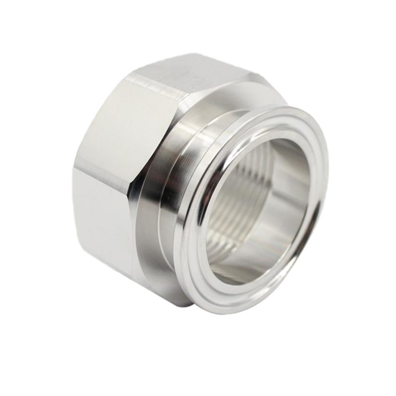 High Quality Thicken 1/4-2" BSPT Female 0.5" 1.5" 2" Tri Clover Ferrule Clamp S304/316 Stainless Steel Sanitary Plumbing Fitting