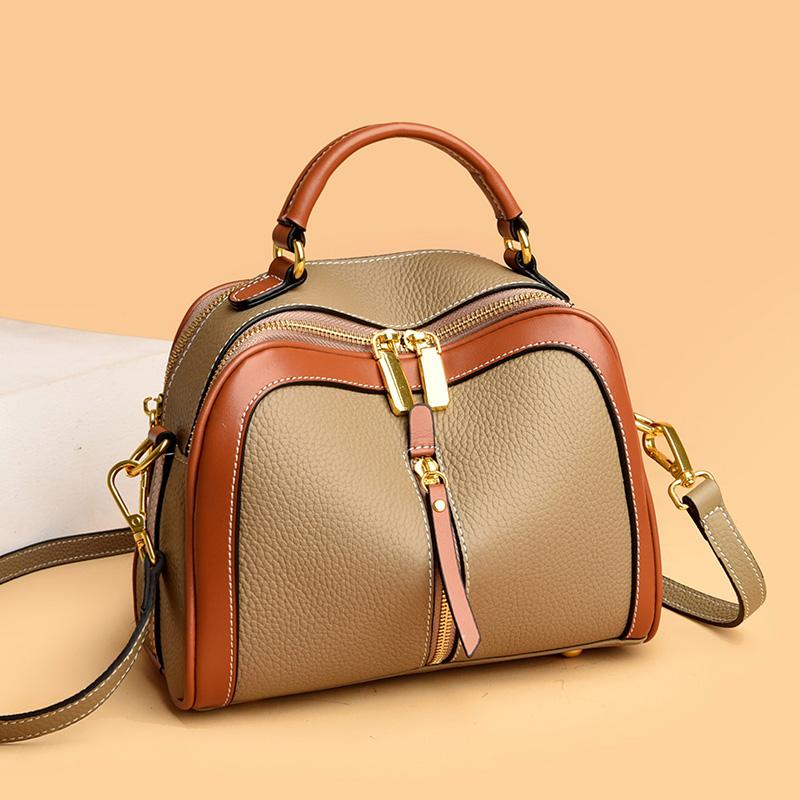 High-quality genuine leather women's soft shoulder bags fashion tassel female messenger bags