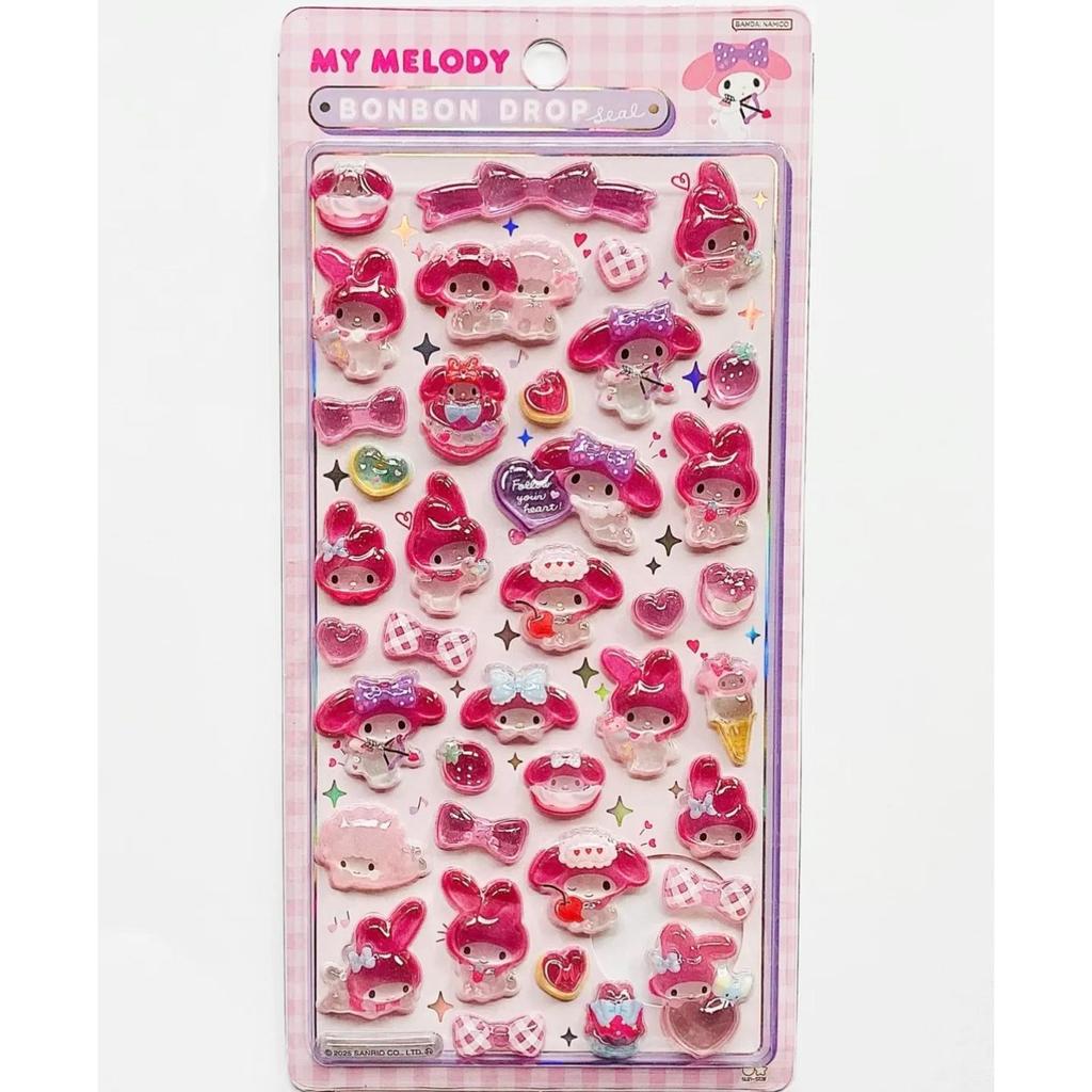 Cute Anime Hellokitty Kuromi Cinnamoroll 3D Sanrio Stickers Transparent Jelly Crystal Decorative Sticker Phone Case DIY Kids Toy