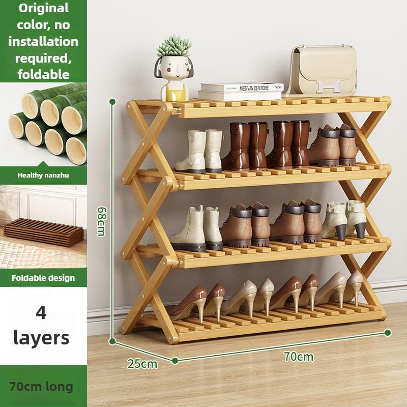 Portable Folding Shoe Rack, Required Space Saving Shoe Shelf for Dormitory Apartment Rental, Multi-Tier Shoe Organizer Storage