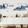 Chinese Style Ink Painting Wall Sticker Big Size Removable Landscape Painting Sticker Self Adhesive PVC Wallpaper