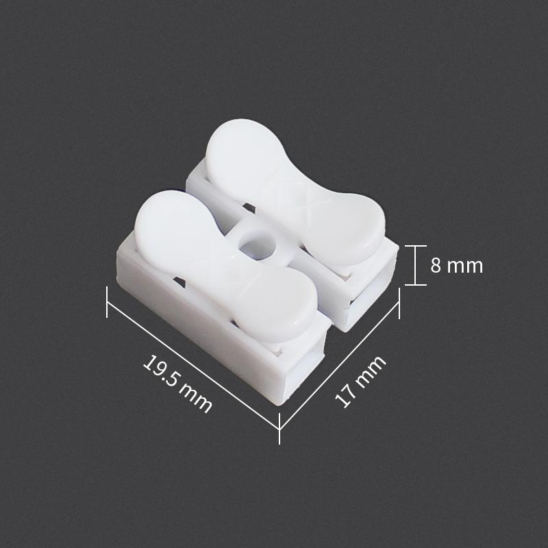 26/30PCS Wire Connector 220V Electrical Connection Strips 2 Pin Quick Splice Wire Terminal Connect 5050 2835 5730 5054 LED Strip