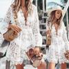 2023 Sexy Lace Long Sleeve V-Neck Dress for Women