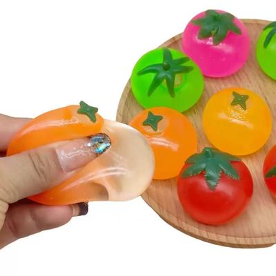 Tomato Venting Ball, Squeezing and Decompression Venting Ball, Venting Toy, Creative Prank Toy