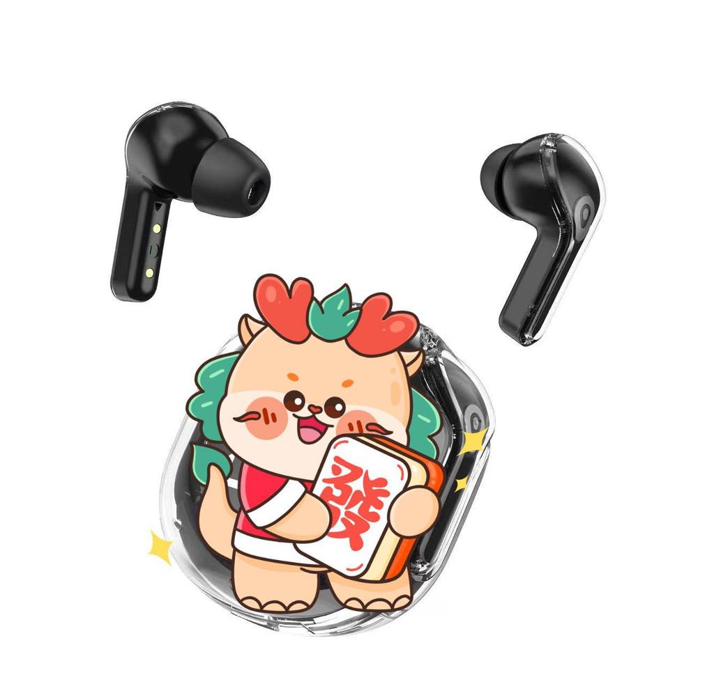 HK6 Kristalltransparenter Bluetooth-Kopfhörer mit Digitalanzeige & Ladeetui - TWS AIR39.