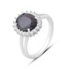 Silver Ring with Natural Sapphire, Cubic Zirconia, Item Weight 3.36 G (2168751)