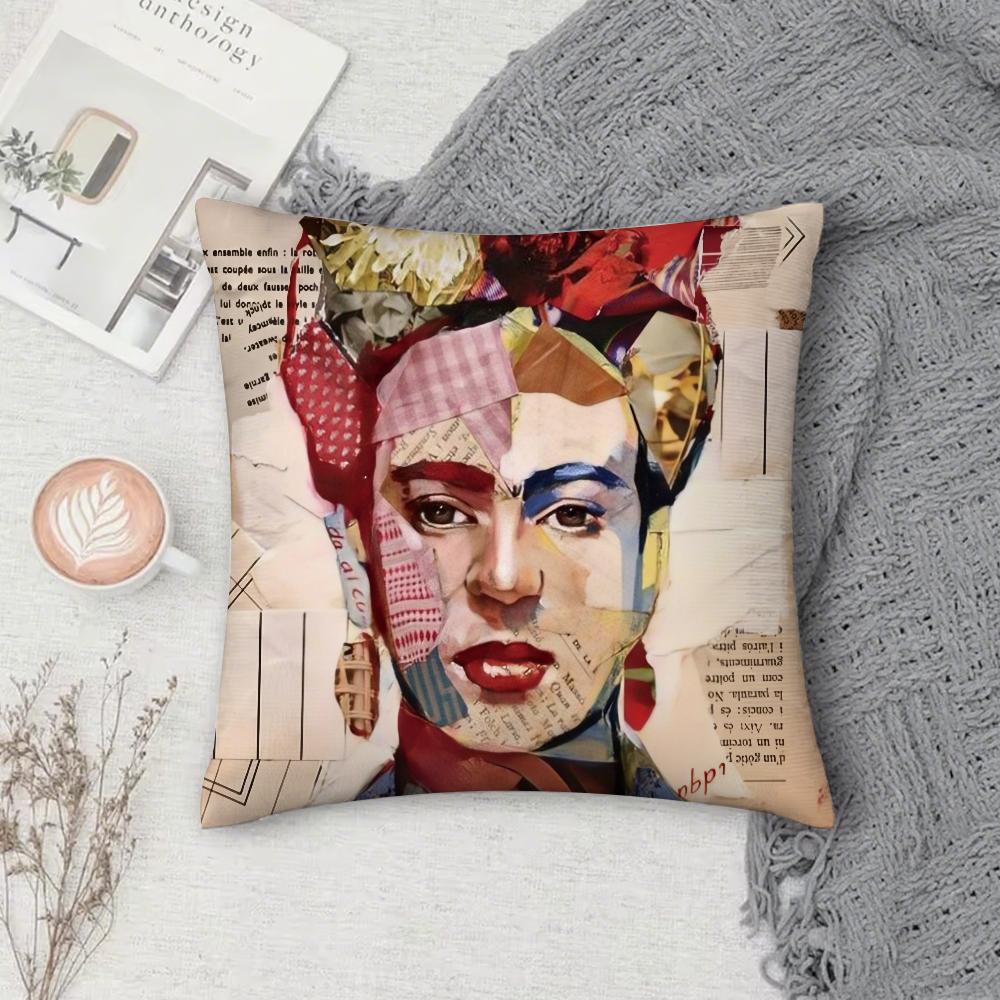 F-Frida K-Kahlo Art Pillow Case Cover Square Sofa with for pattern comfortable cushionsuitable of room