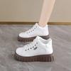 Fashion 2024 Autumn New Women's Short Boots Korean Version Small White Shoes Female Student Pltform High Top Casual Shoes Woman Sneakers