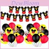 Mickey Mouse Minne Kids Birthday Party Supplies Decor Balloon Banner And Tableware Set