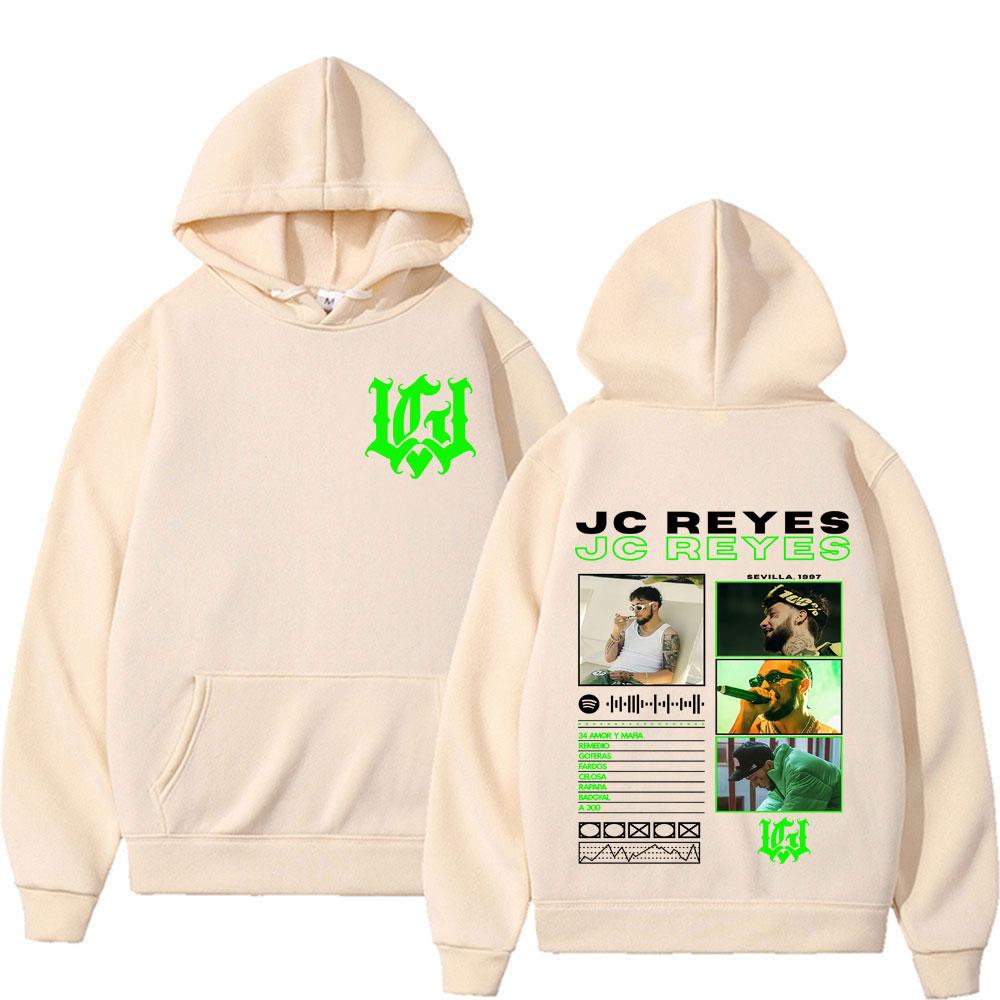 Rapper Jc Reyes Album Tour 2025 Double Sided Graphic Classic Hoodie Tops Men's Retro Hip Hop Punk Hoodies Man Casual Sweatshirts