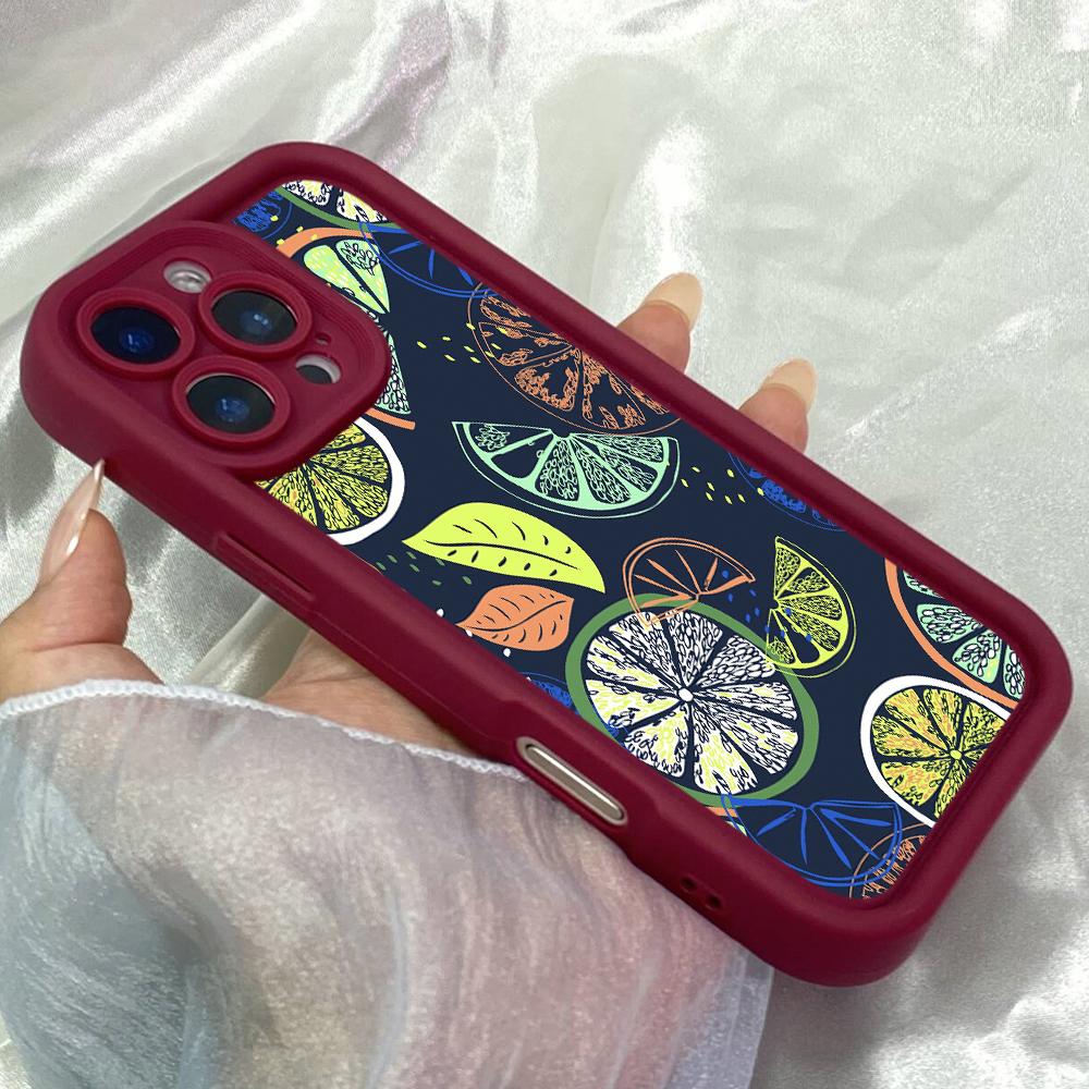 JT170 Citrus Summer Fruit for iPhone 17 16 15 14 Pro Max Samsung S26 S25 Ultra A17 A16 A07 A56 A15 Xiaomi 15T Redmi 15c 14C Note 13 14 Soft TPU Case