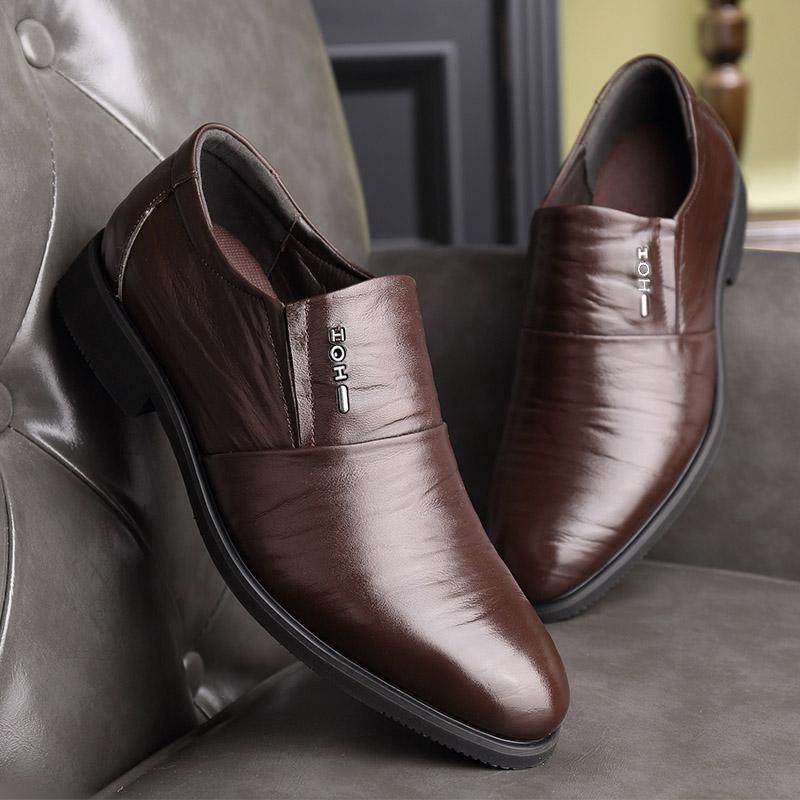 Fashion Luxury Brand Men's Business Dress Shoes Interview Commuting Casual Shoes British Style Men Pointed Toe Shoes for Wedding