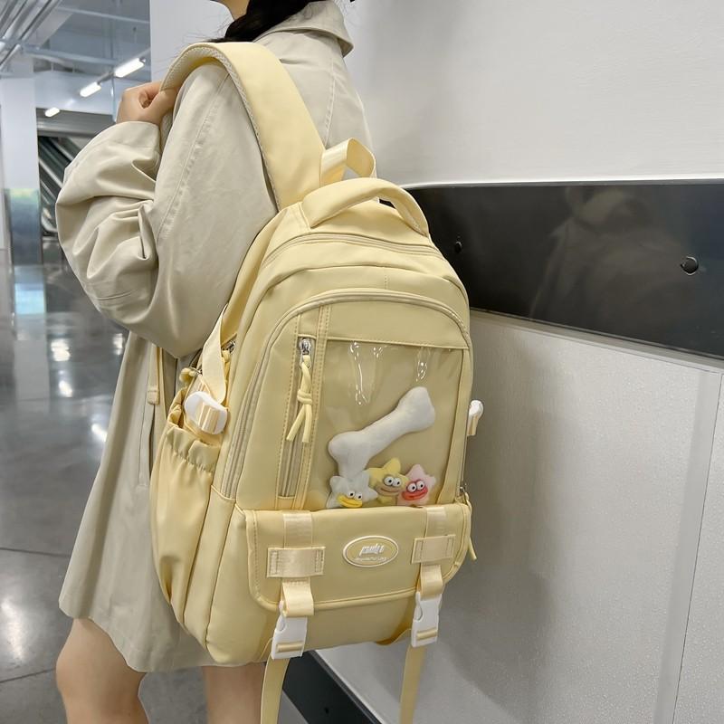 Schoolbag pain bag high value junior high school student schoolbag girl primary school backpack sweet girl heart large capacity lightweight backpack