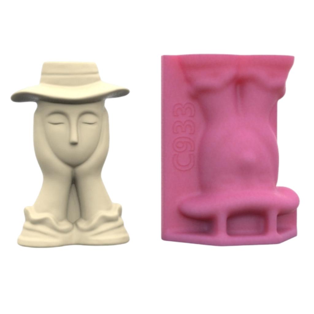 Succulent Vase and Pen Holder Silicone Mould Succulent Planter Mold Crafting Molds for Concrete and Epoxy Resin Casting