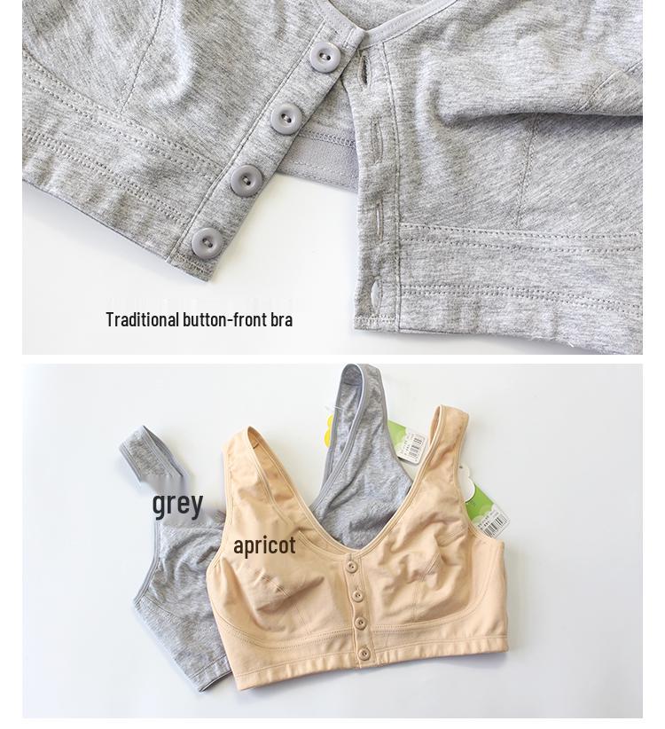 Bavlněná podprsenka s předním zapínáním ve velkých velikostech pro ženy středního a staršího věku