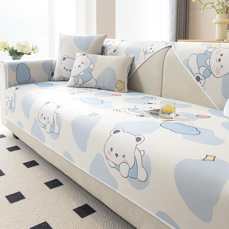 Ice silk cold sofa cushion, summer mat, seat cushion, non-slip leather sofa cover, summer cool cushion cover cloth towel