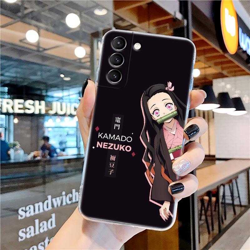 

Прозрачный чехол Kamado Nezuko Kimetsu No Yaiba Demon Slayer для Samsung Galaxy S22 S21 S20 FE S 22 Ultra S10 E S9 Plus 5G, чехол Samsung S22 Ultra 5G