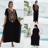 Embroidered Loose Women's Long Dress, Beach Dress, Sun Protection Cover Shirt