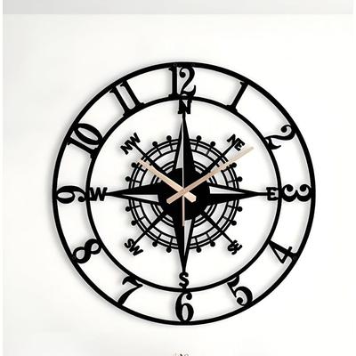 Non-Ticking Hanging Wall Clock for Wall Decoration | Antique Big Size Silent Wall Watch for Home Decor Items (40 CM)