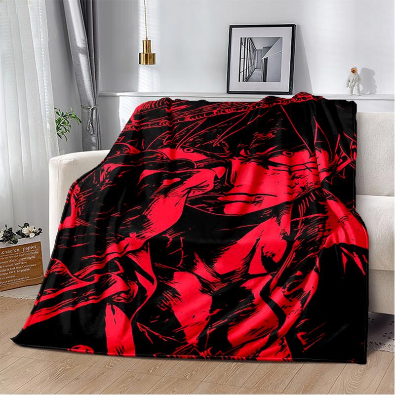 3D One P-Piece Cartoon Anime Flannel Blanket Soft Warm Throw Blanket for Bedroom Living Room Bed Camping Picnic Office Kids Gift