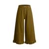 Women's Washed Denim Wide Leg Loose Nine Quarter Lace Jeans