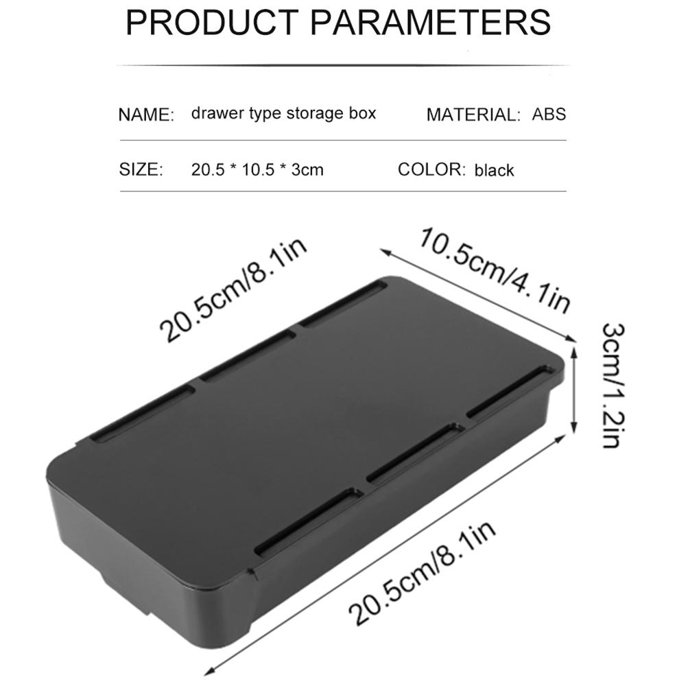 Under Desk Drawer Self-Adhesive Stationery Storage Box Multifunctional Hidden Under Desk Organizer for Home Kitchen Office Table