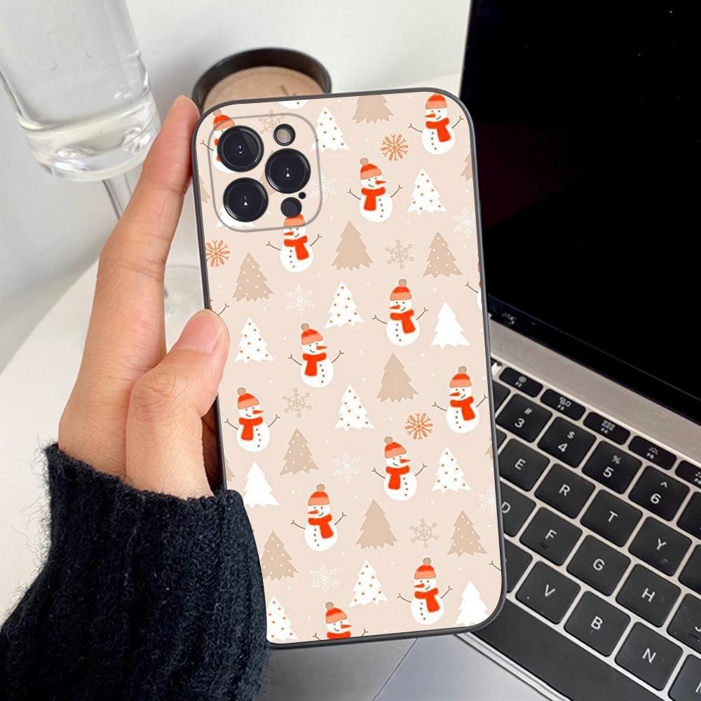 Weihnachts-Cartoon-Neujahrs-Handyhülle Für iPhone 15 14 11 12 13 Mini Pro XS Max Hülle 6 7 8 Plus X XR SE 2020 Funda Schale